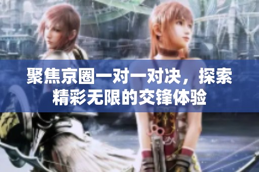 聚焦京圈一对一对决，探索精彩无限的交锋体验