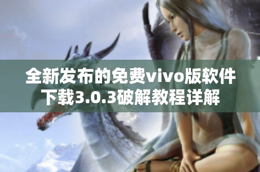 全新发布的免费vivo版软件下载3.0.3破解教程详解