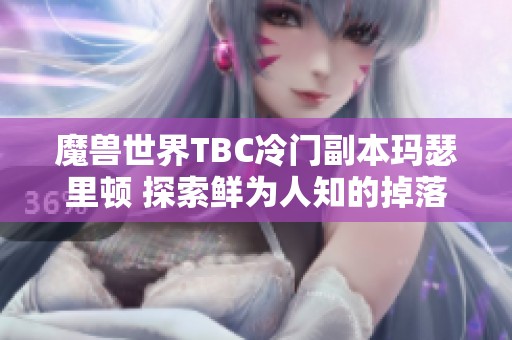 魔兽世界TBC冷门副本玛瑟里顿 探索鲜为人知的掉落物品