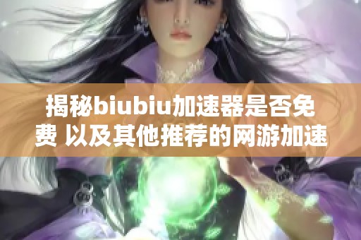 揭秘biubiu加速器是否免费 以及其他推荐的网游加速器