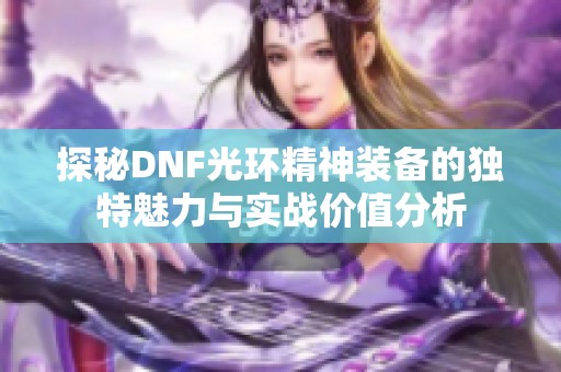 探秘DNF光环精神装备的独特魅力与实战价值分析