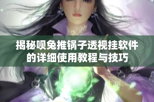 揭秘呗兔推锅子透视挂软件的详细使用教程与技巧