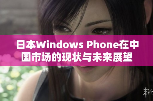 日本Windows Phone在中国市场的现状与未来展望