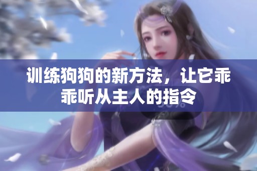 训练狗狗的新方法，让它乖乖听从主人的指令