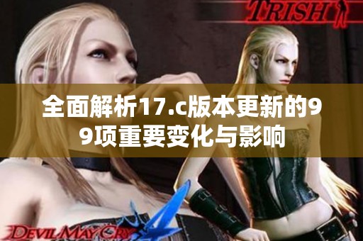 全面解析17.c版本更新的99项重要变化与影响