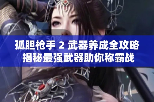 孤胆枪手 2 武器养成全攻略 揭秘最强武器助你称霸战场秘诀