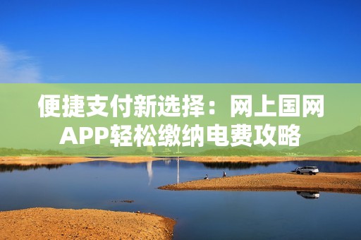 便捷支付新选择：网上国网APP轻松缴纳电费攻略