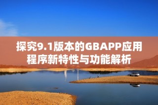 探究9.1版本的GBAPP应用程序新特性与功能解析