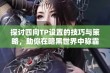 探讨四向TP设置的技巧与策略，助你在暗黑世界中称霸