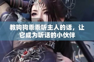 教狗狗乖乖听主人的话，让它成为听话的小伙伴