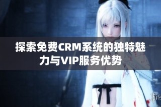 探索免费CRM系统的独特魅力与VIP服务优势