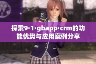 探索9·1·gbapp·crm的功能优势与应用案例分享