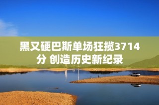 黑又硬巴斯单场狂揽3714分 创造历史新纪录