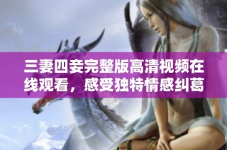 三妻四妾完整版高清视频在线观看，感受独特情感纠葛故事