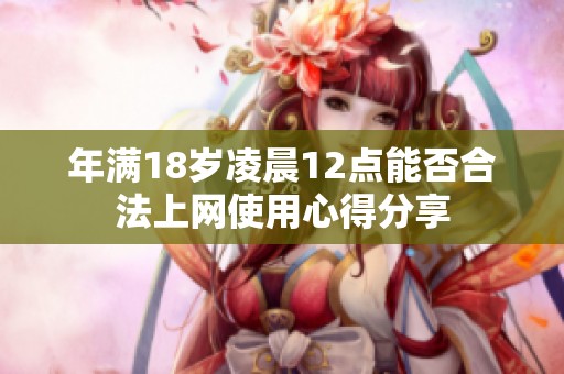 年满18岁凌晨12点能否合法上网使用心得分享