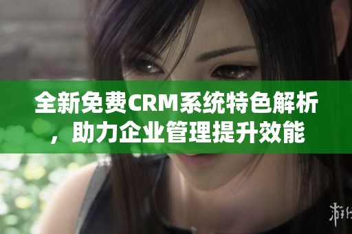 全新免费CRM系统特色解析，助力企业管理提升效能