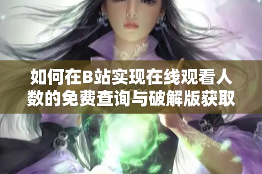 如何在B站实现在线观看人数的免费查询与破解版获取技巧