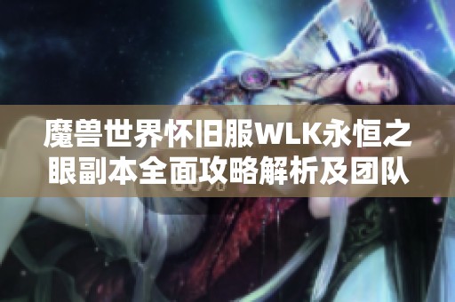 魔兽世界怀旧服WLK永恒之眼副本全面攻略解析及团队合作技巧