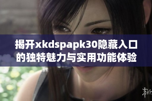 揭开xkdspapk30隐藏入口的独特魅力与实用功能体验