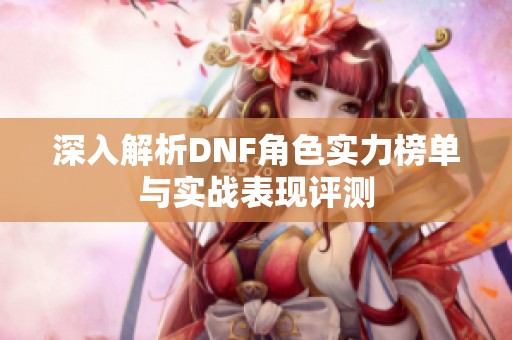 深入解析DNF角色实力榜单与实战表现评测