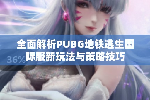 全面解析PUBG地铁逃生国际服新玩法与策略技巧