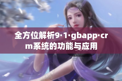 全方位解析9·1·gbapp·crm系统的功能与应用