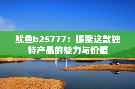 鱿鱼b25777：探索这款独特产品的魅力与价值