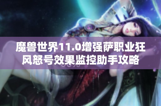 魔兽世界11.0增强萨职业狂风怒号效果监控助手攻略