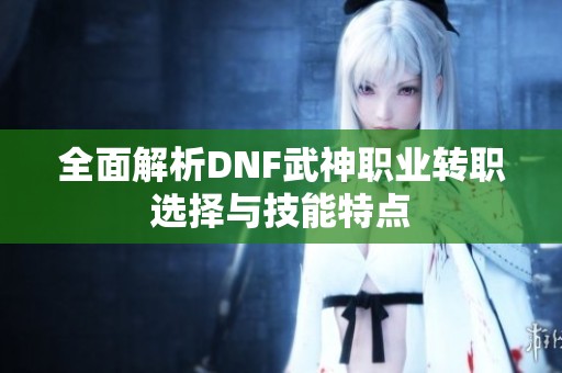 全面解析DNF武神职业转职选择与技能特点