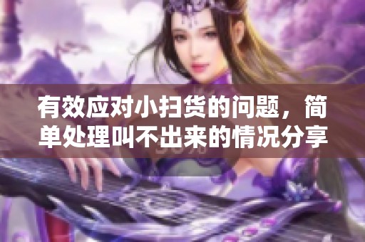 有效应对小扫货的问题，简单处理叫不出来的情况分享