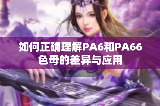 如何正确理解PA6和PA66色母的差异与应用