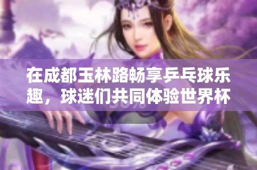 在成都玉林路畅享乒乓球乐趣，球迷们共同体验世界杯公园魅力